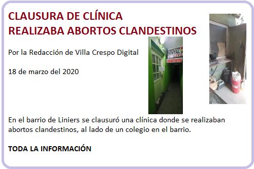 CLAUSURA DE CLINICA ABORTOS